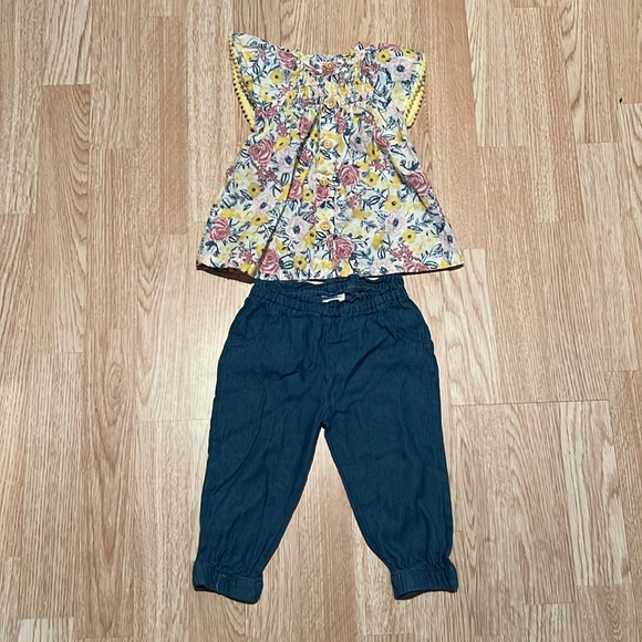 Penelope Mack LTD Floral Top and Pants Set Size 18 Months - Picture 1 of 7
